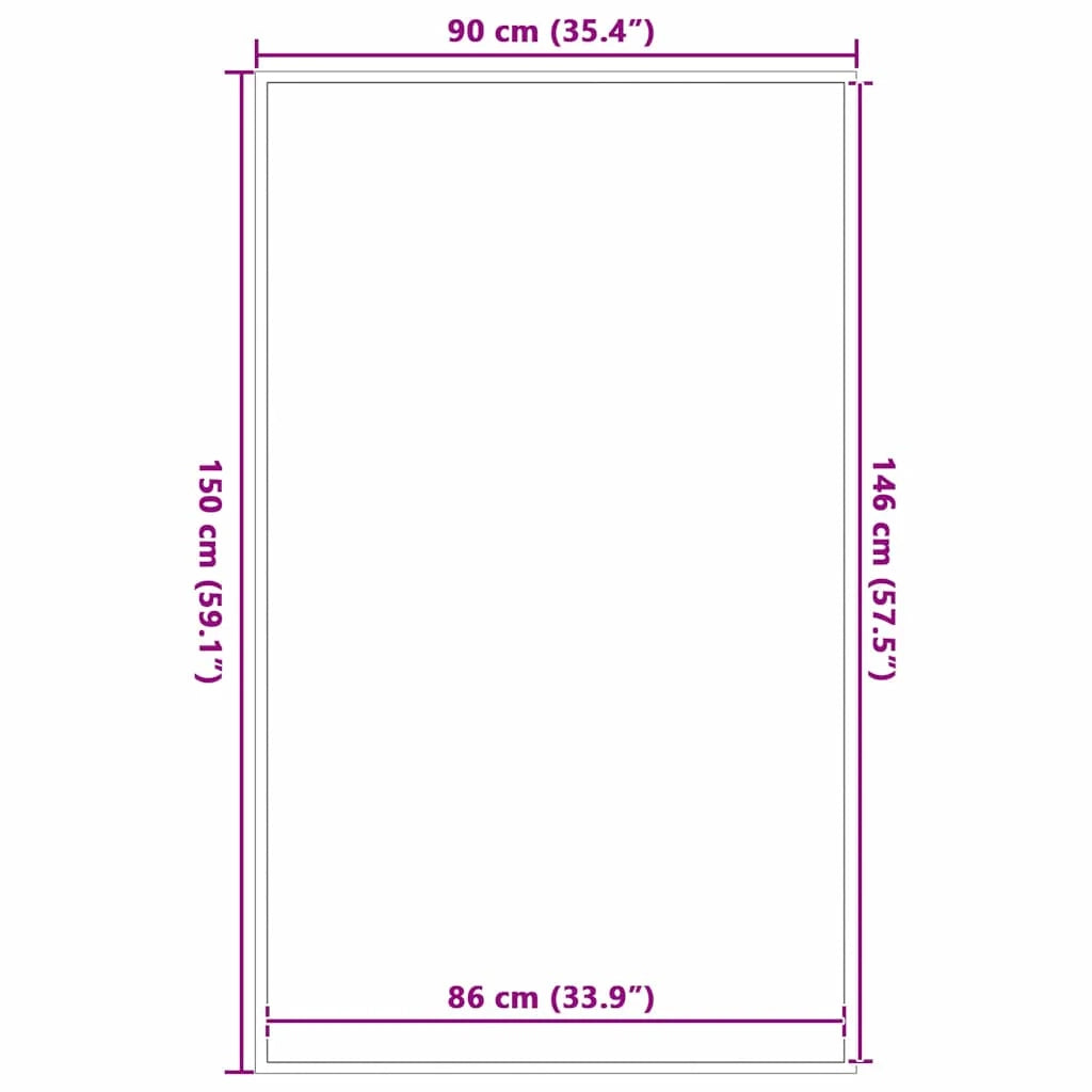 Zerbino antiscivolo per interni/esterni 90 x 150 cm facile da pulire stile moderno antracite PP 02_0058164