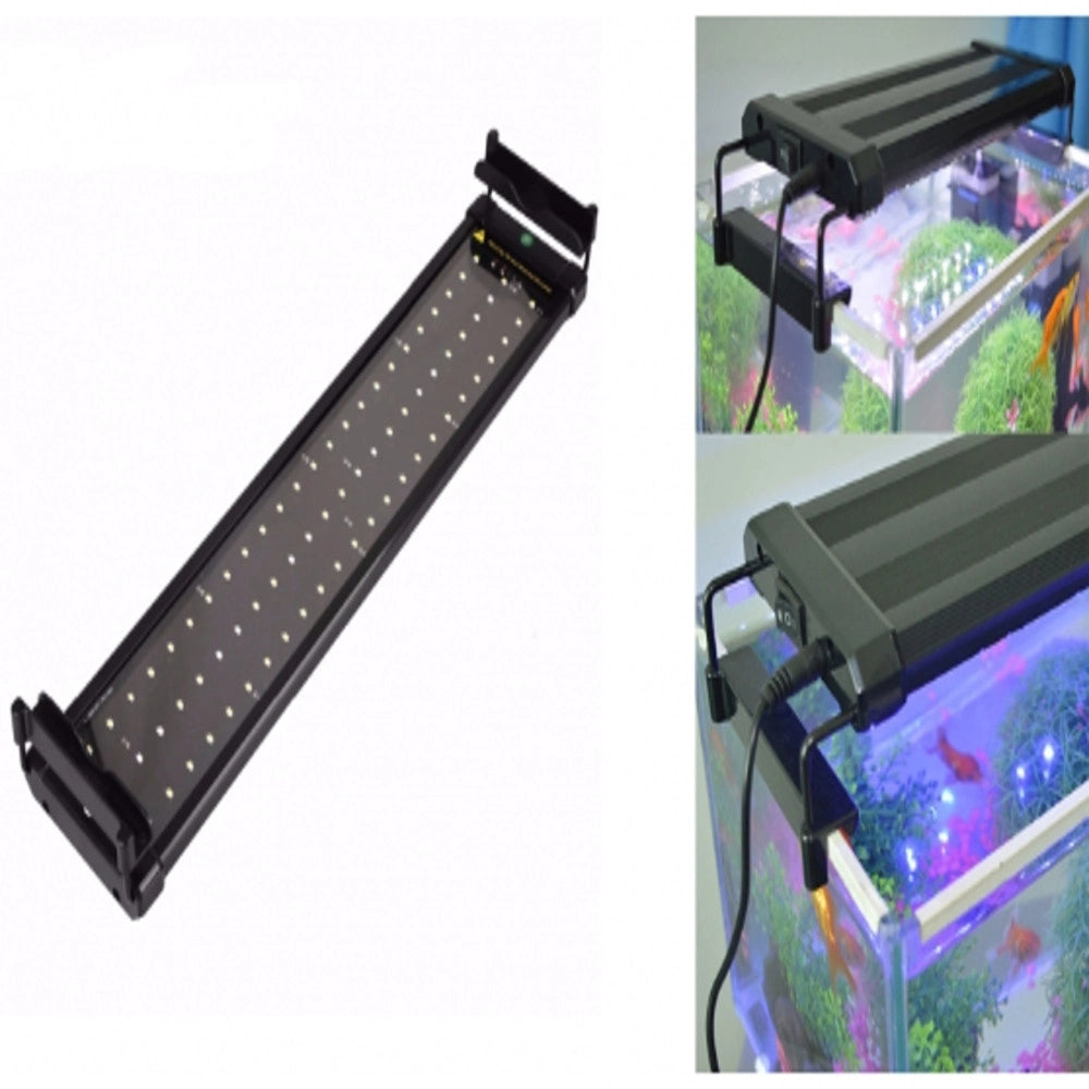 Trade Shop - Lampada Led 5w Luce Bianca Blu Lunare Plafoniera Estendibile 30-45 Cm Acquario -