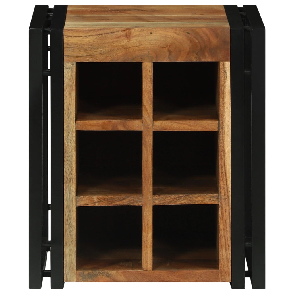 Portabottiglie 34.5x35x39 cm Legno massello di acacia
