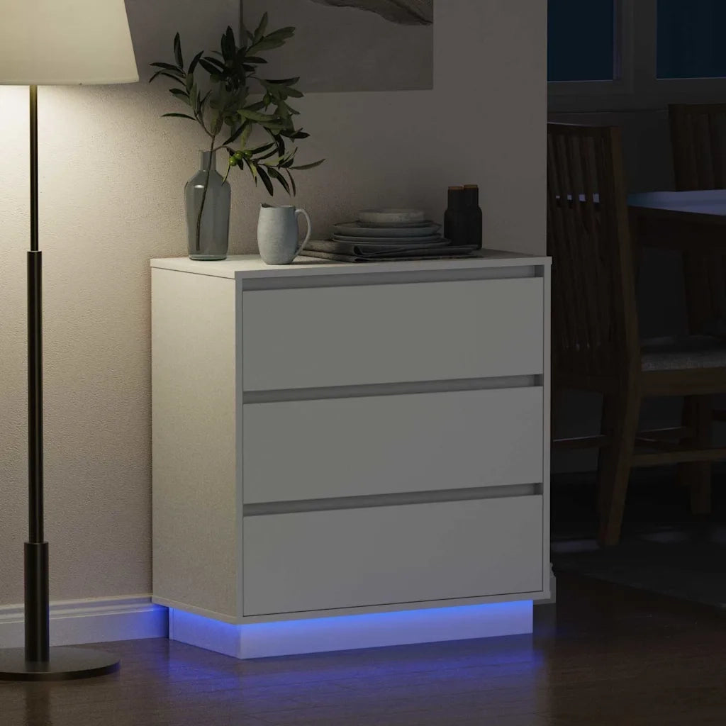 Comodino | Armadio da Notte | Mobiletto da notte Bianco 71 x 34,5 x 75 cm Legno multistrato