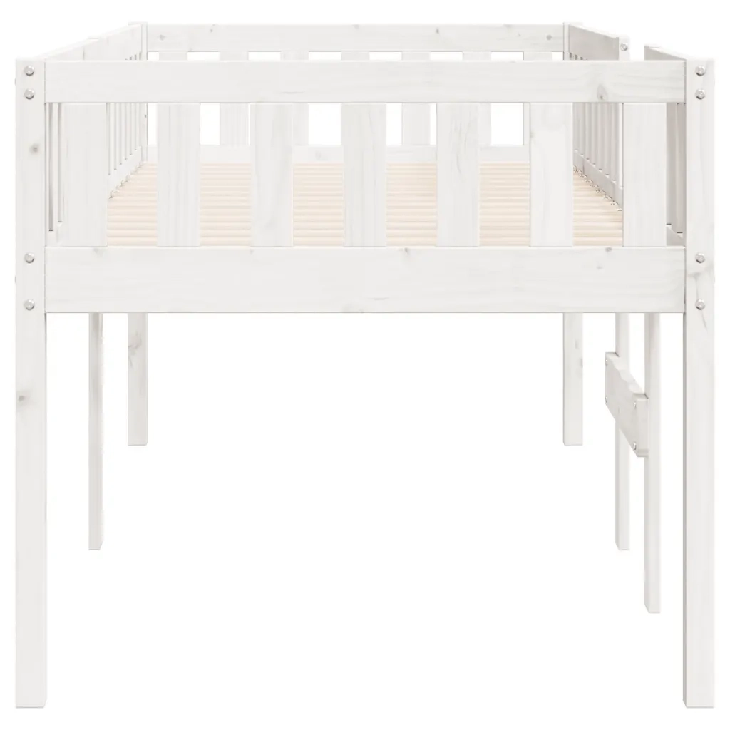 Letto per Bambini senza Materasso-Struttura Letto Bianco 90x190cm Massello Pino 924915