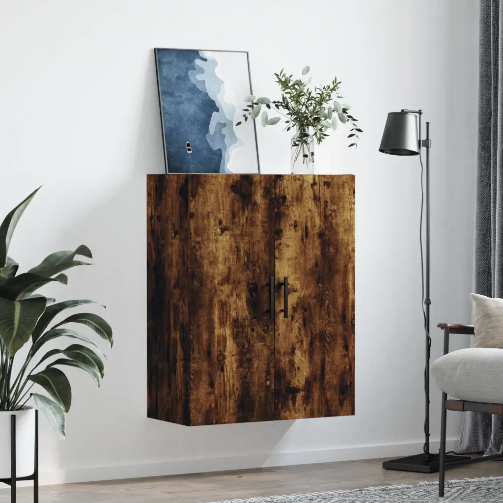 Armadietto a Muro | Mobile a Parete Rovere Fumo 69,5x34x90 cm
