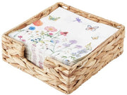 Supporto quadrato per cesti di paglia - 19 x 19 x 6,7 cm - Supporto per asciugamani - Design classico
