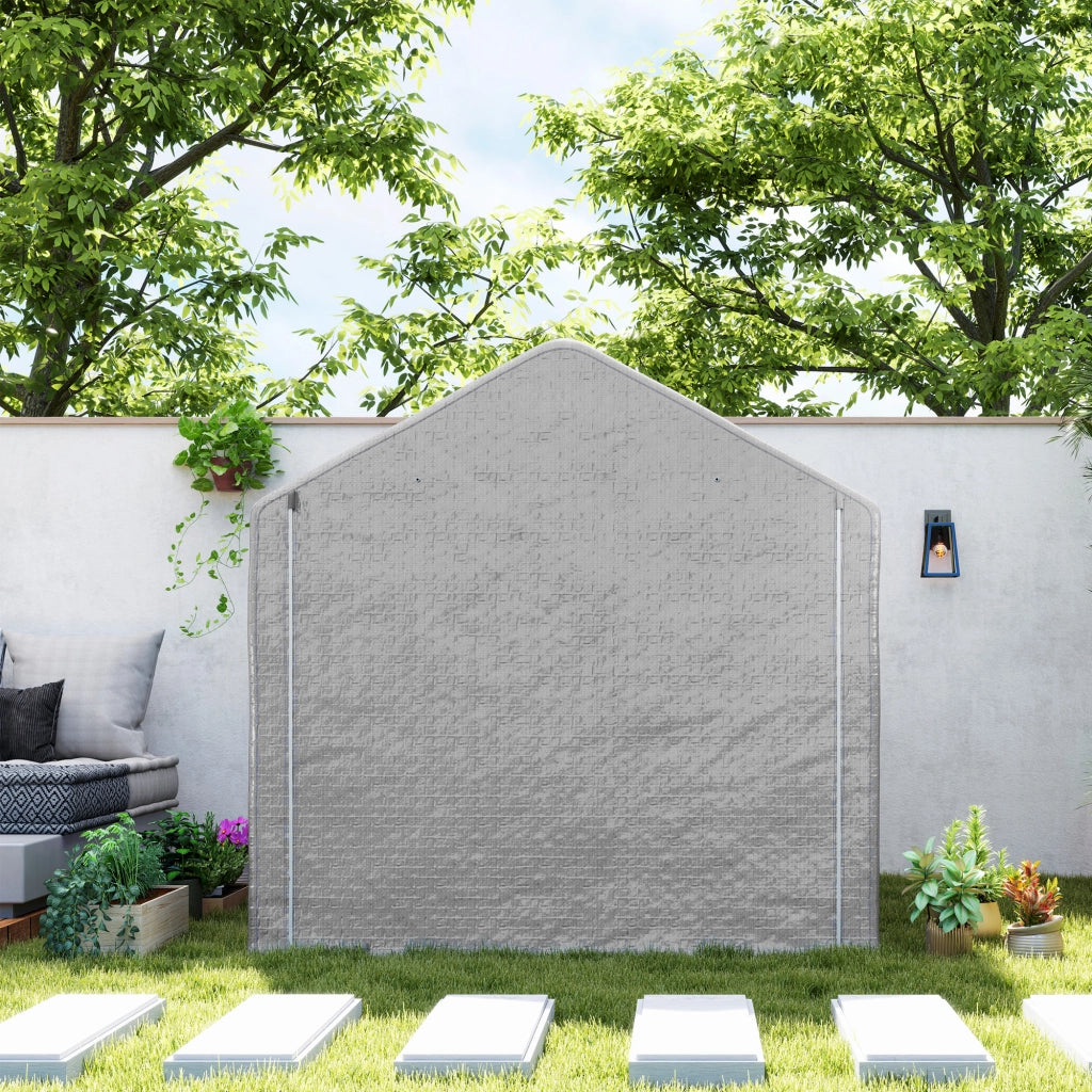 Capanno Giardino Biciclette ¨C Zephmum ¨C Grigio Acciaio Galvanizzato 200x200x200 cm