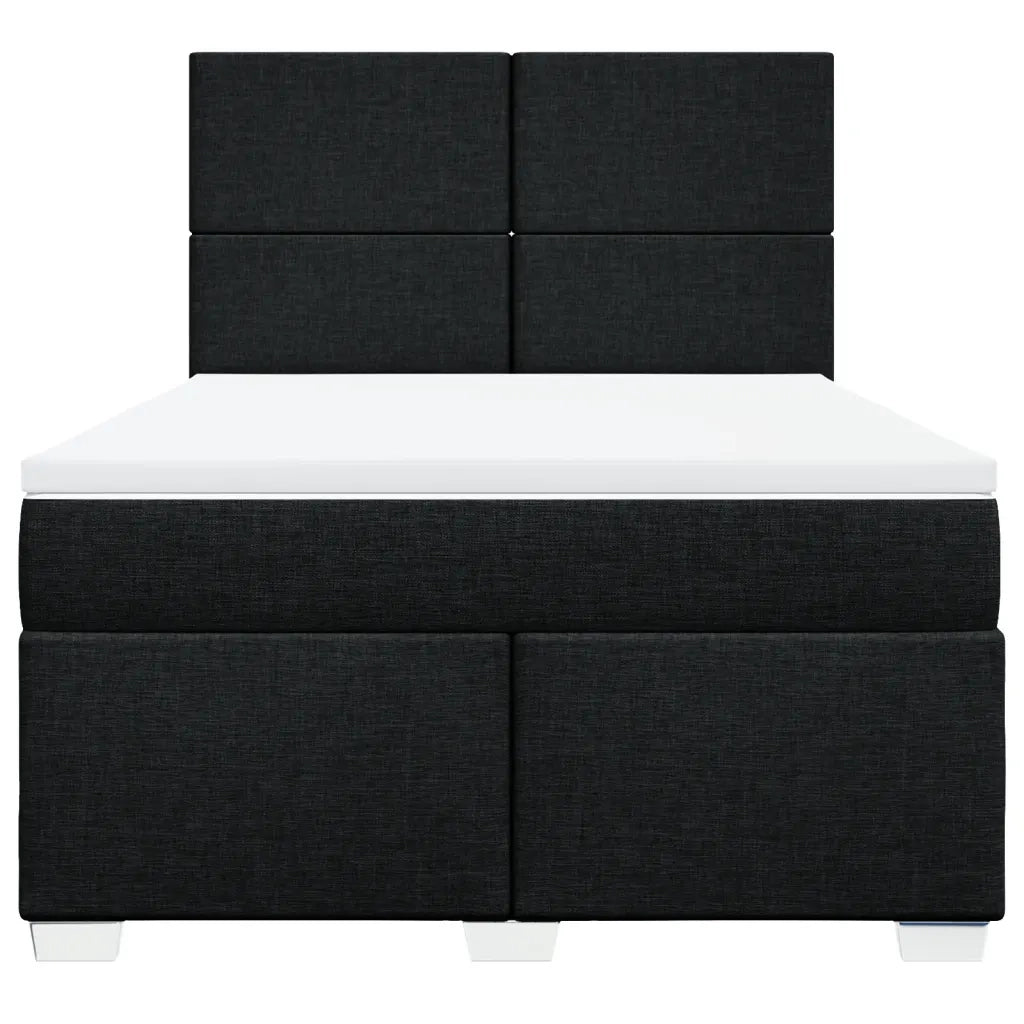 Giroletto a Molle con Materasso Nero 140x190 cm in Tessuto 3290478