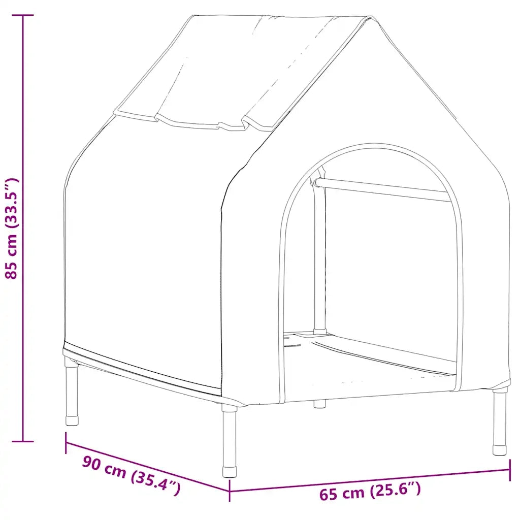 Casa per Animali Nero 90 x 65 x 83 cm Acciaio 42008159