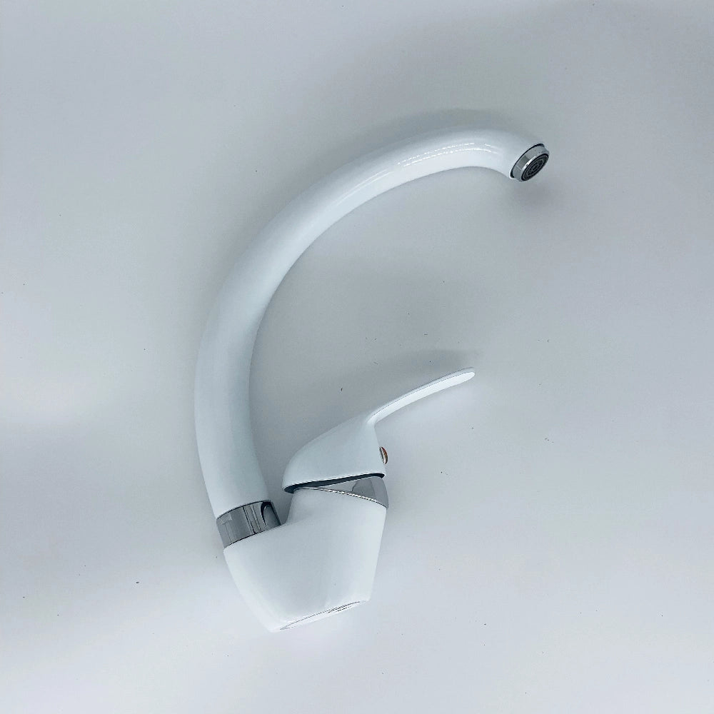 Miscelatore cucina per lavello bianco rubinetteria serie sei