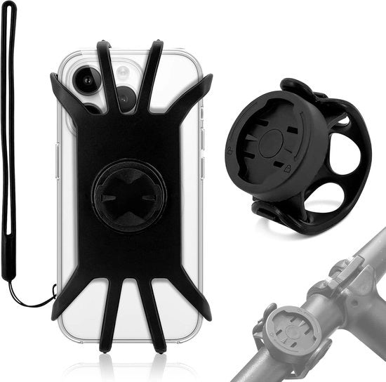Supporto per telefono per bicicletta - supporto per bicicletta per telefono cellulare - rimovibile e flessibile per bicicletta elettrica scooter passeggino - adatto per iPhone Samsung