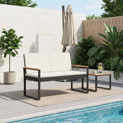 Panchina da esterno 2 -Seater 107 x 61 x 80 cm polyrattan 42025337