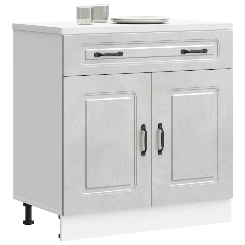 Base da Cucina-Mobile Base da Cucina Kalmar Grigio Cemento in Legno Multistrato 734781
