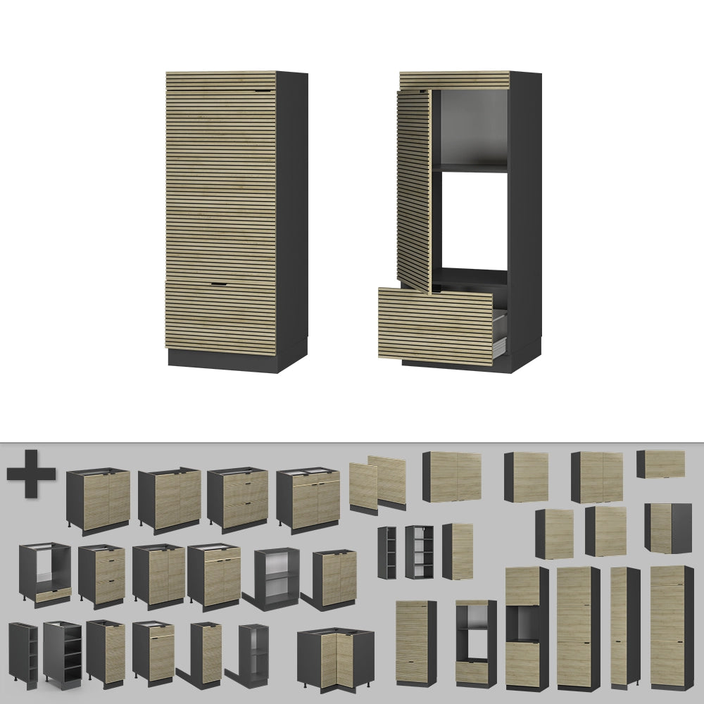 Vicco Set mobili bagno Pannello in quercia 60 cm