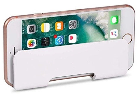 Sostegno per Telefono - Adesivo - Bianco - 1 kg Capacità di Sostegno - 12 x 8 cm - Adatto per Superfici Liscie - Sostegno per Telefono