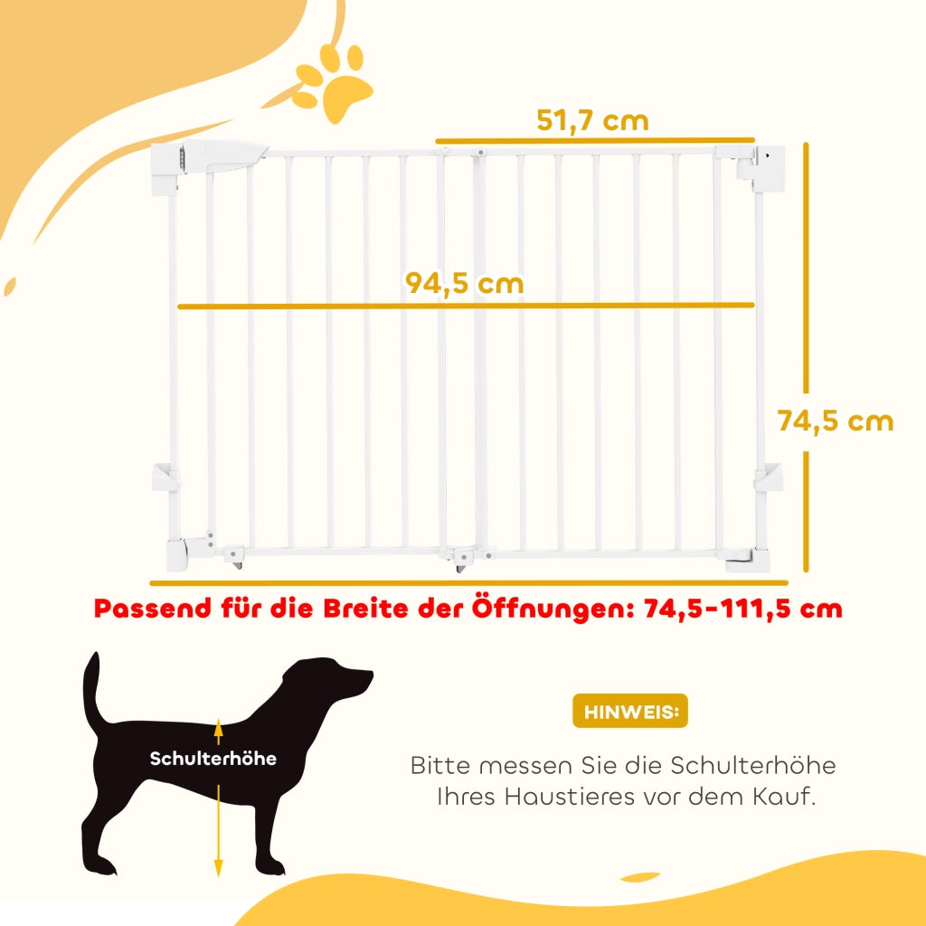 Cancello di sicurezza per bambini ¨C zephmum ¨C bianco 74.5-111.5cm