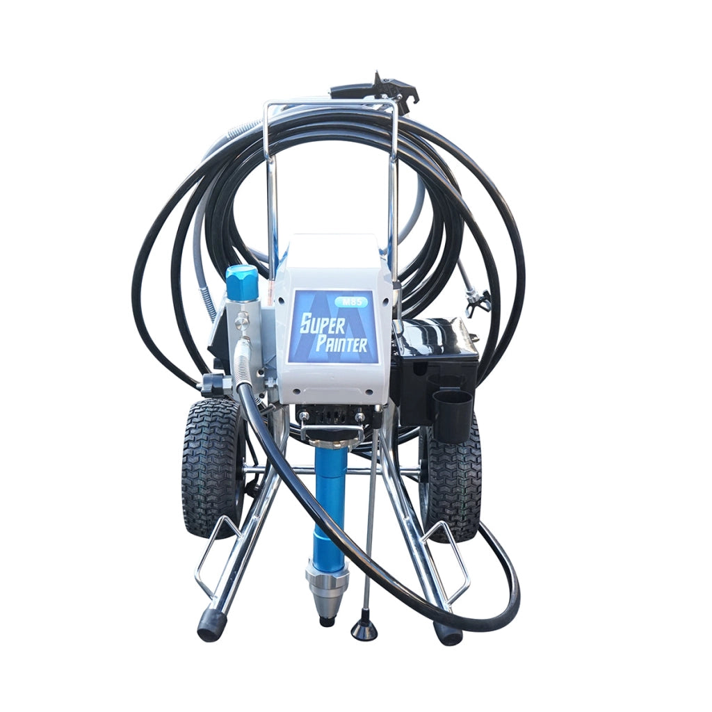 Pompa professionale per verniciatura airless con pistone e motore brushless da 4,5 kW, 220 V, portata 8,5 l/min, ugello 517, pressione massima 227 bar M85