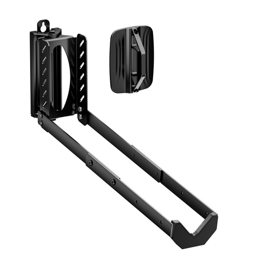 Portabici da parete orientabile, supporto per bici fino a 35 kg, 11,8 x 30,7-34 x 43,8-62,5 cm, gancio appendi bici richiudibile con braccio girevole