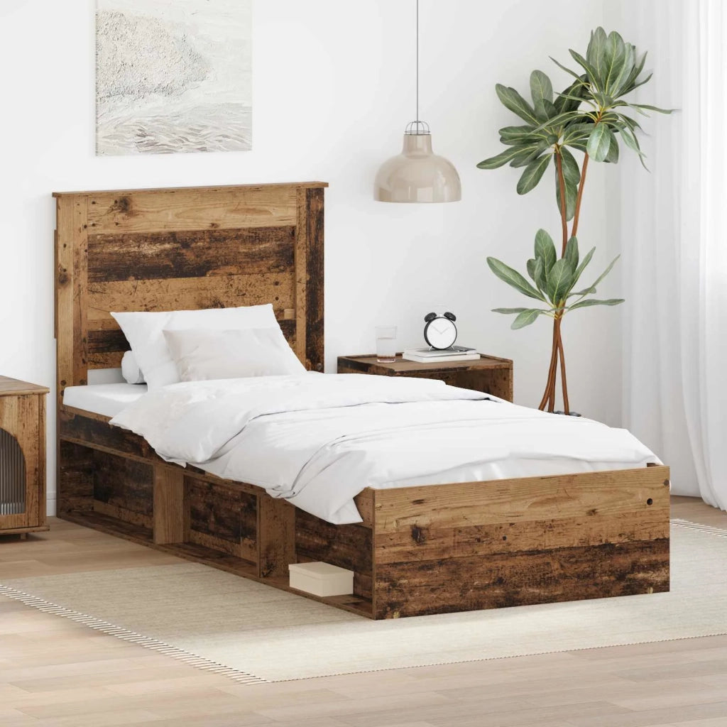 Struttura del letto Legno vecchio 90 x 190 cm Pino massello