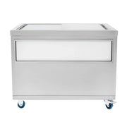 Carrello Portaghiaccio Mobile 109L con Ruote 100cm Coperchio Diviso e Vano