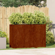 Fioriera Arrugginita 120x40x80 cm in Acciaio Corten