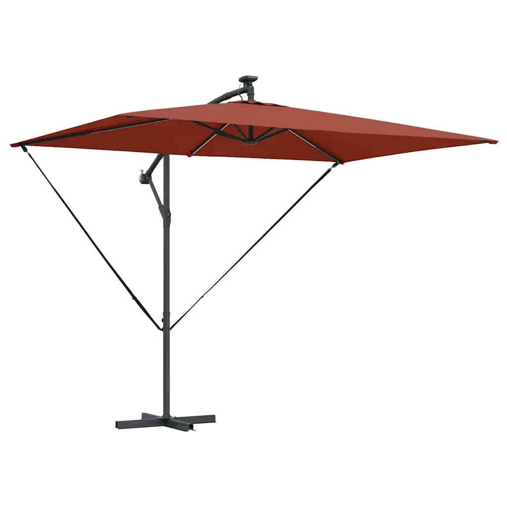 Ombrelloneda-Ombrello da giardino balcone Terracotta 294 x 200 x 270 cm Poliestere e Alluminio