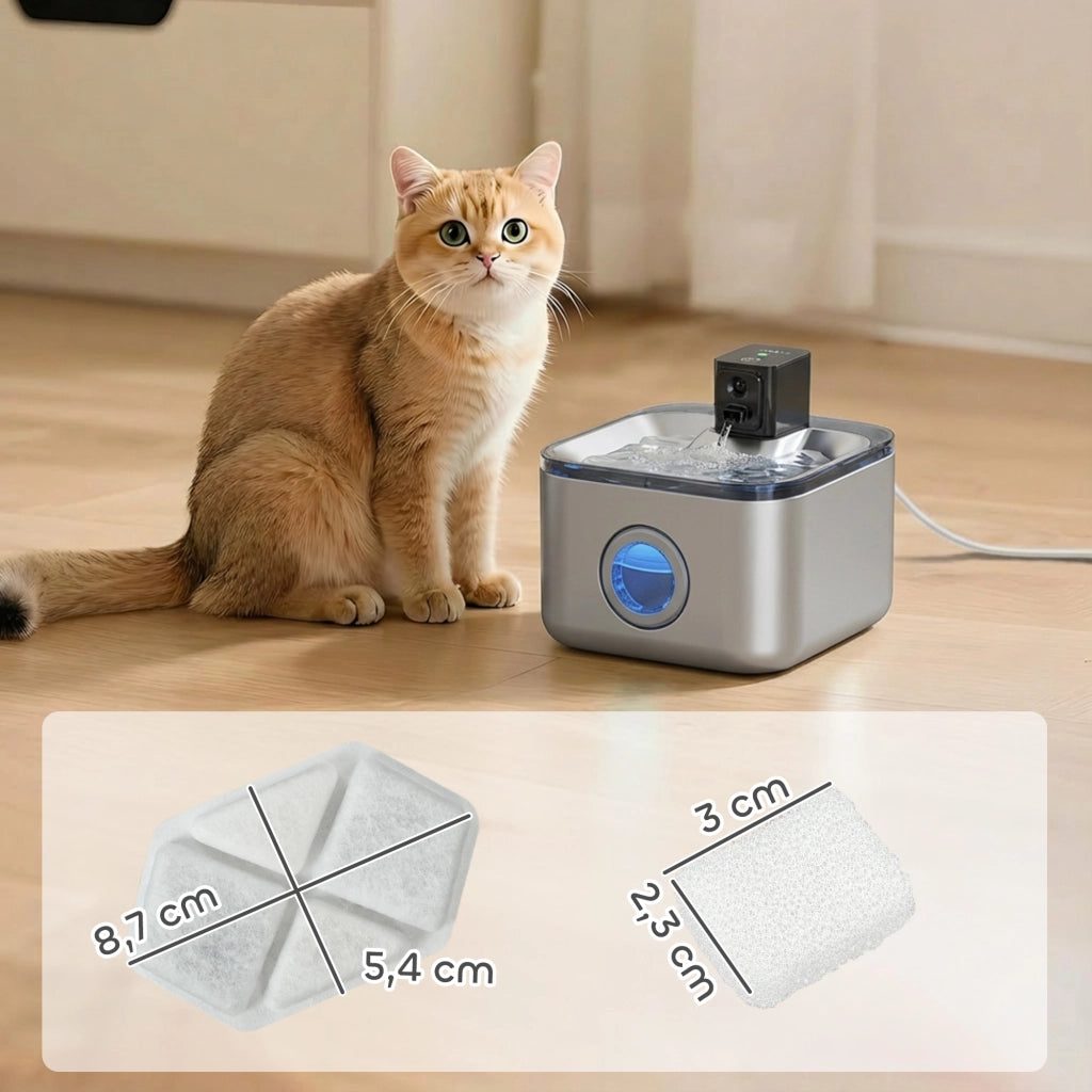 Fontana per Gatti e Cani con Filtro ¨C zephmum ¨C Bianco