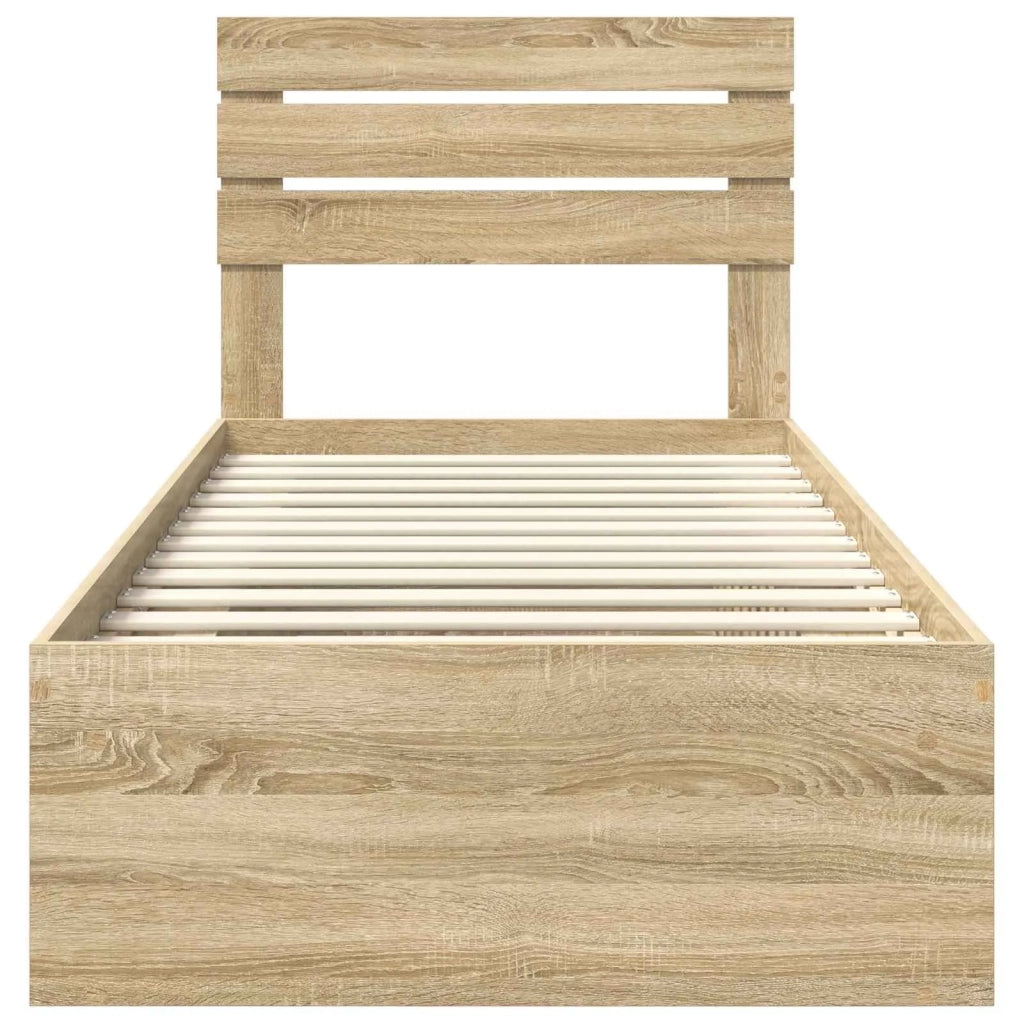Struttura del letto Rovere Sonoma 75 x 190 cm Pino massello 3411473