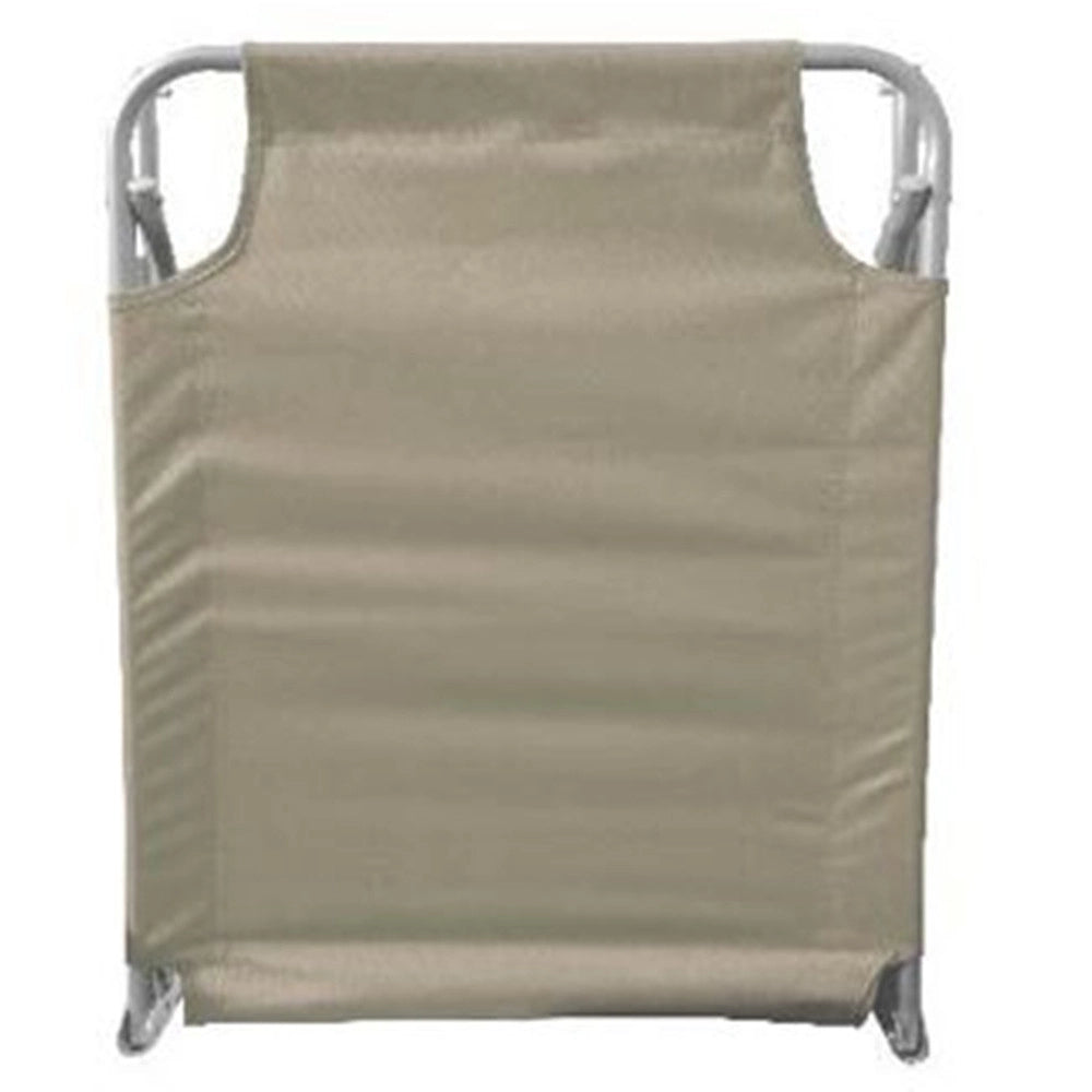 Trade Shop - Lettino Prendisole Pieghevole Senza Parasole Con Schienale Regolabile Brandina Beige 281024 -