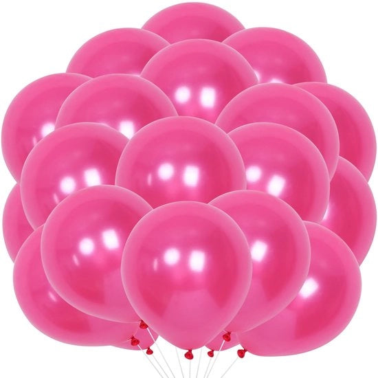 Balloni Latex 20 Stuks 25 cm - Colori Rosso/Rosso - Decorazione di Festa - Arcobaleno - Qualità Elevata - Balloni per Festa
