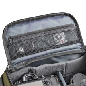 Mantona borsa fotografica Milano grande verde oliva