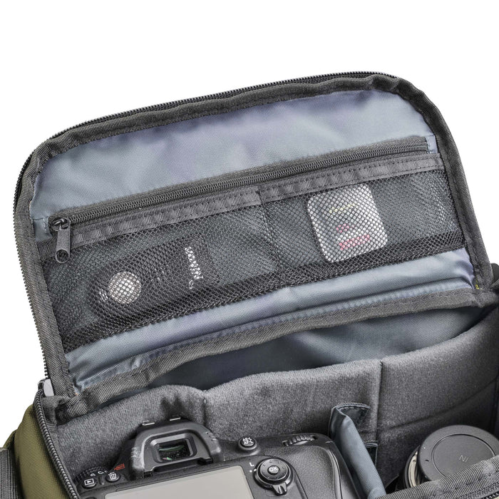 Mantona borsa fotografica Milano grande verde oliva