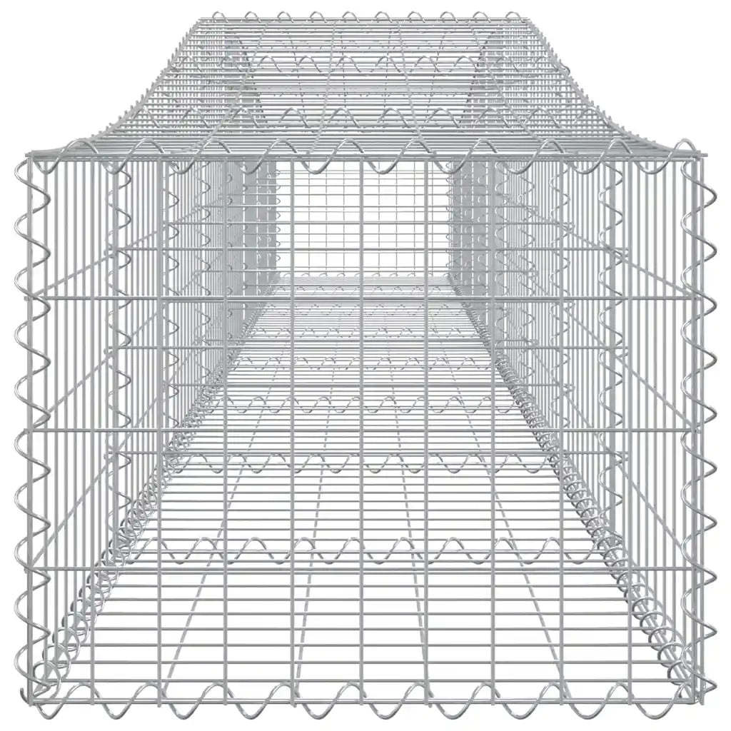Cesti Gabbioni ad Arco 3 pz 400x50x40/60 cm Ferro Zincato