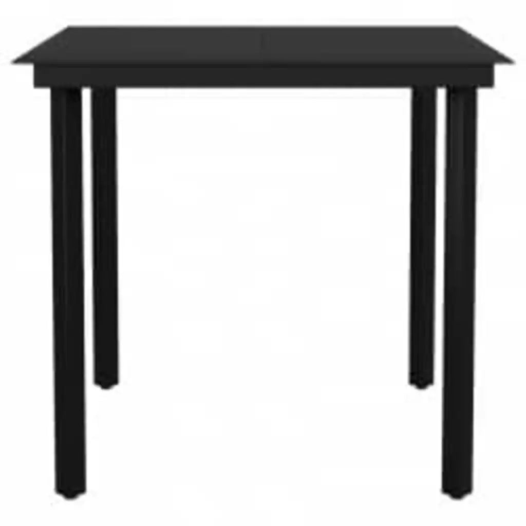 Set da Pranzo da Giardino 3 pz con Cuscini Polyrattan Vetro