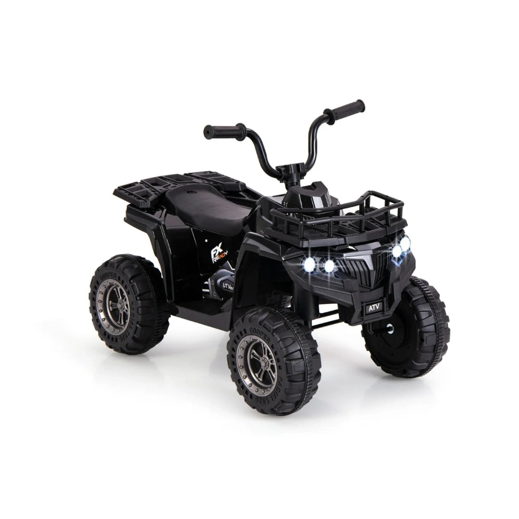 Set di 1 quad elettrico per bambini 74,93 x 45,72 x 55,88 cm con lettore MP3 pneumatici resistenti design moderno in PP nero 20_0017891