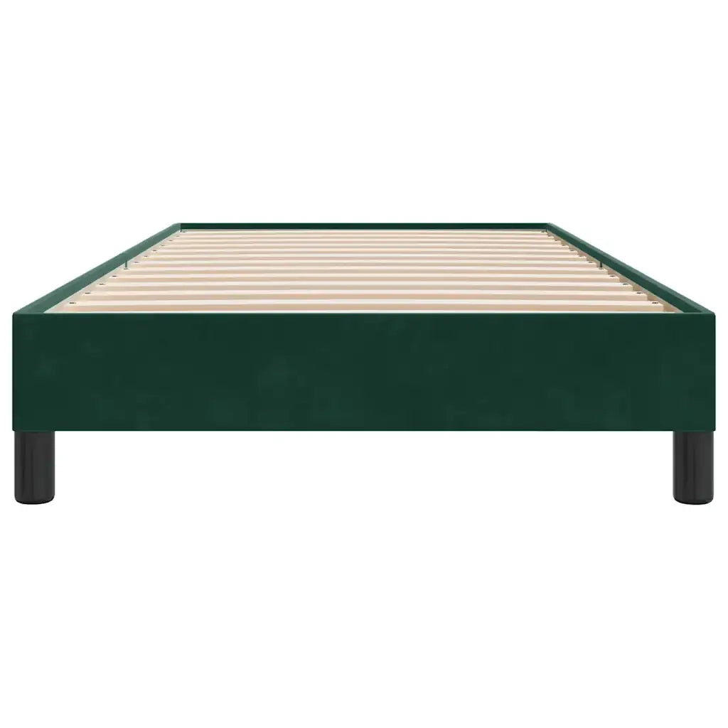 vidaXL Giroletto a Molle senza Materasso Verde Scuro 80x210 cm Velluto