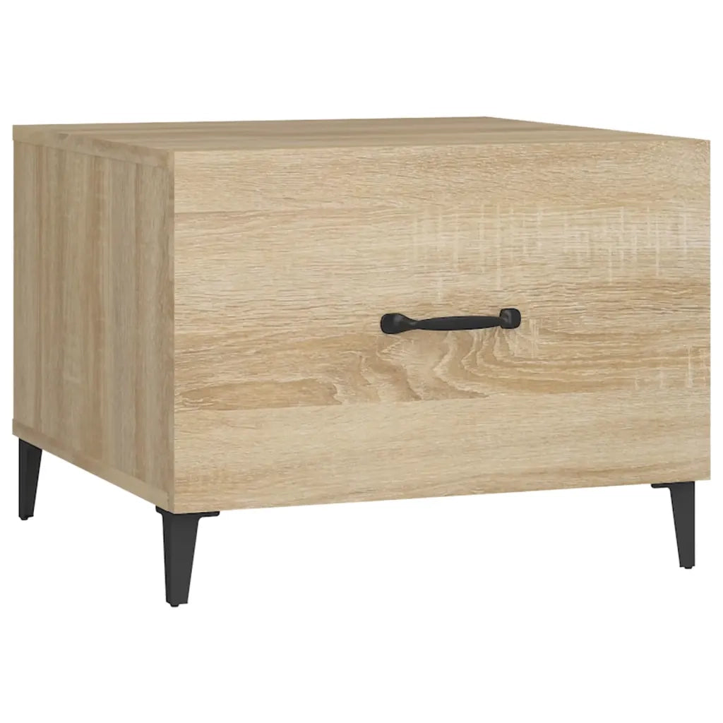 Tavolino da Salotto-Tavolino da soggiorno Gambe in Metallo Rovere Sonoma 50x50x40 cm 411763