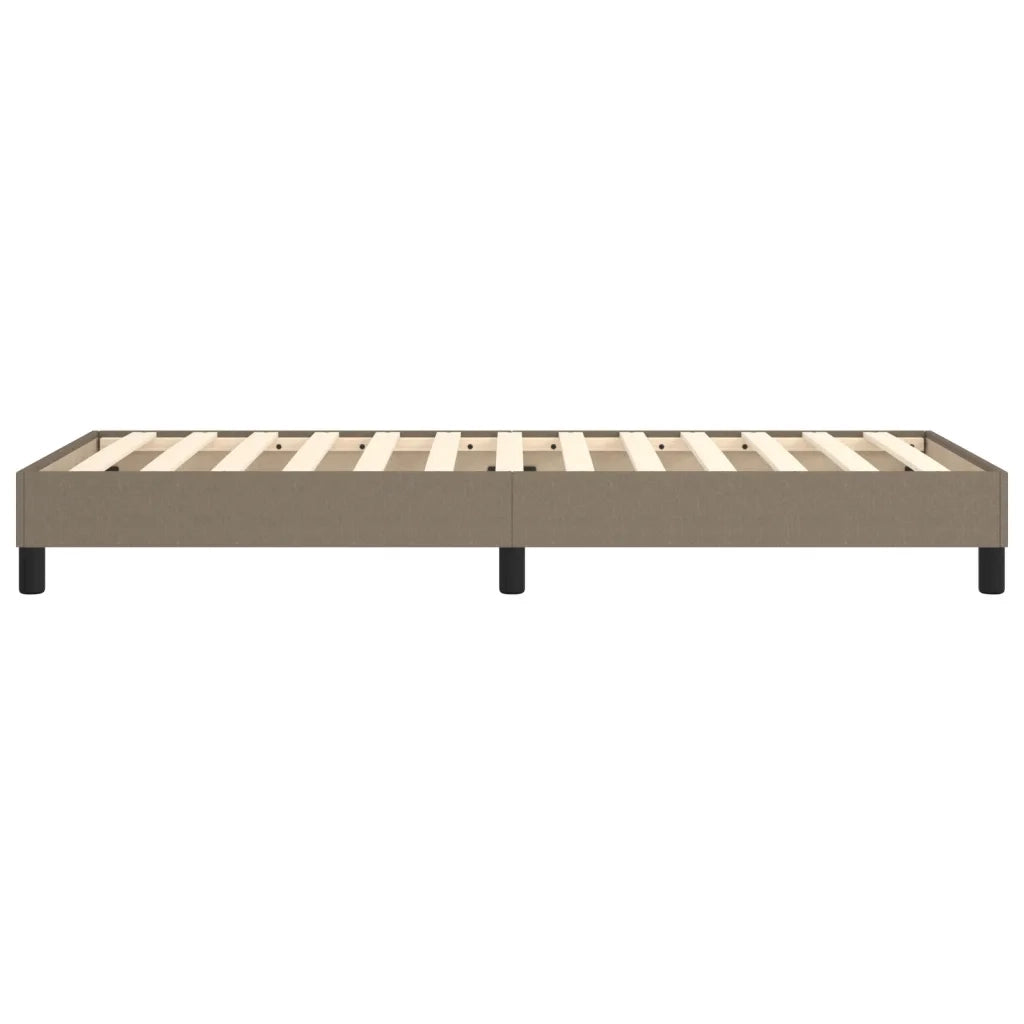Struttura Letto a Rete a Molle-Giroletto Tortora 100x200 cm in Tessuto 168617