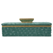 Portacandela VKH735, Verde, Poliresina, 6,4x18,8x10,8 cm