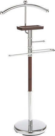 Dressboy in Legno con Finitura in Acciaio - 110 cm Alto, Appoggio per Abiti Spaziale per Signore e Signori