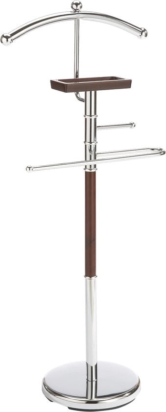 Dressboy in Legno con Finitura in Acciaio - 110 cm Alto, Appoggio per Abiti Spaziale per Signore e Signori