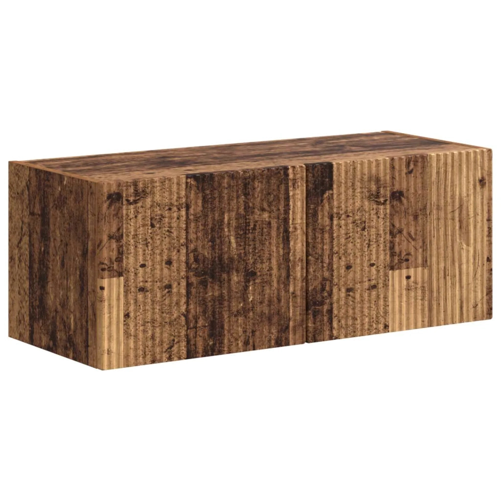 Set mobile TV 4 pz-Credenza per TV Legno vecchio Legno multistrato 695675