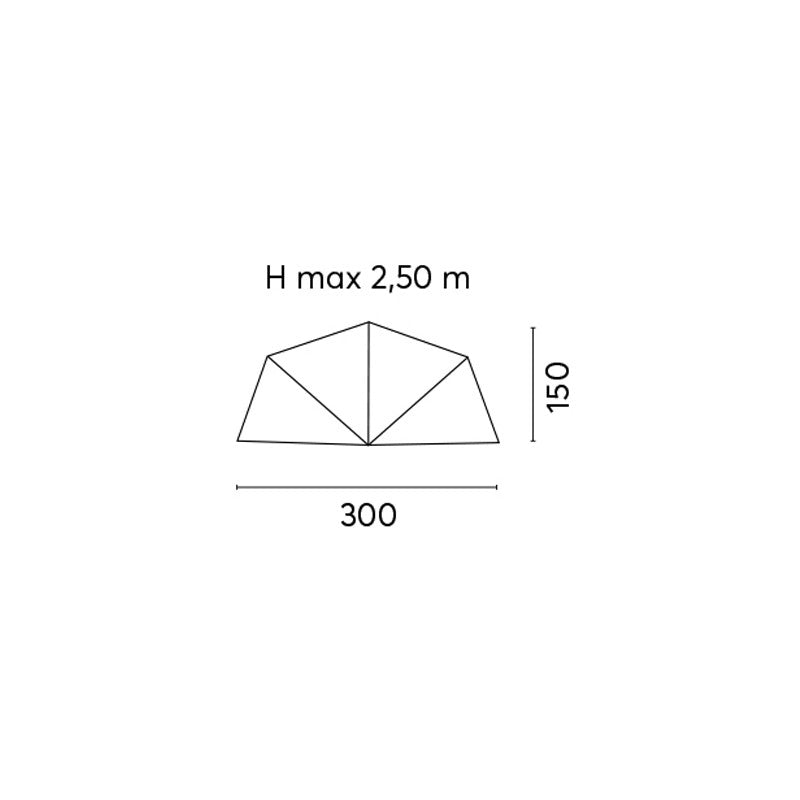 Mezzo ombrellone MOIA à˜ 3 mt