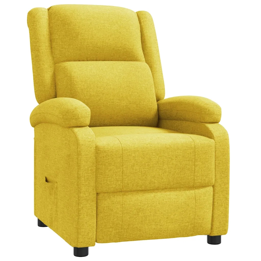 Poltrona Reclinabile Gialla in Tessuto 342746