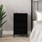 Comodino Nero 40x35x70 cm in Legno Multistratocod mxl 127316