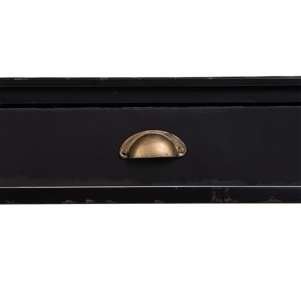 Mobile da ingresso in metallo nero 100x40x75h