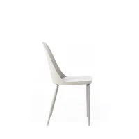 E-STYLO Sedia in polipropilene grigio chiaro e gambe in metallo grigio chiaro, 46cm X 55cm H. 80cm.