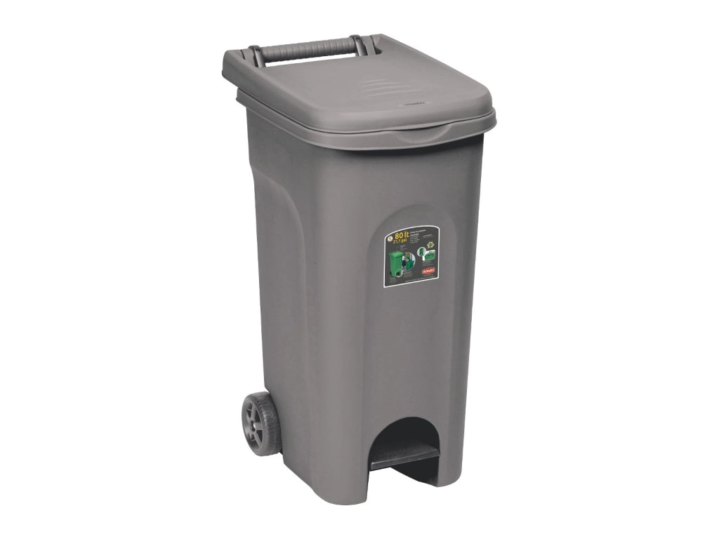 Bidone Urban Eco System con Pedale 80 l 51 CMX40X79,5H. Grigio Polvere