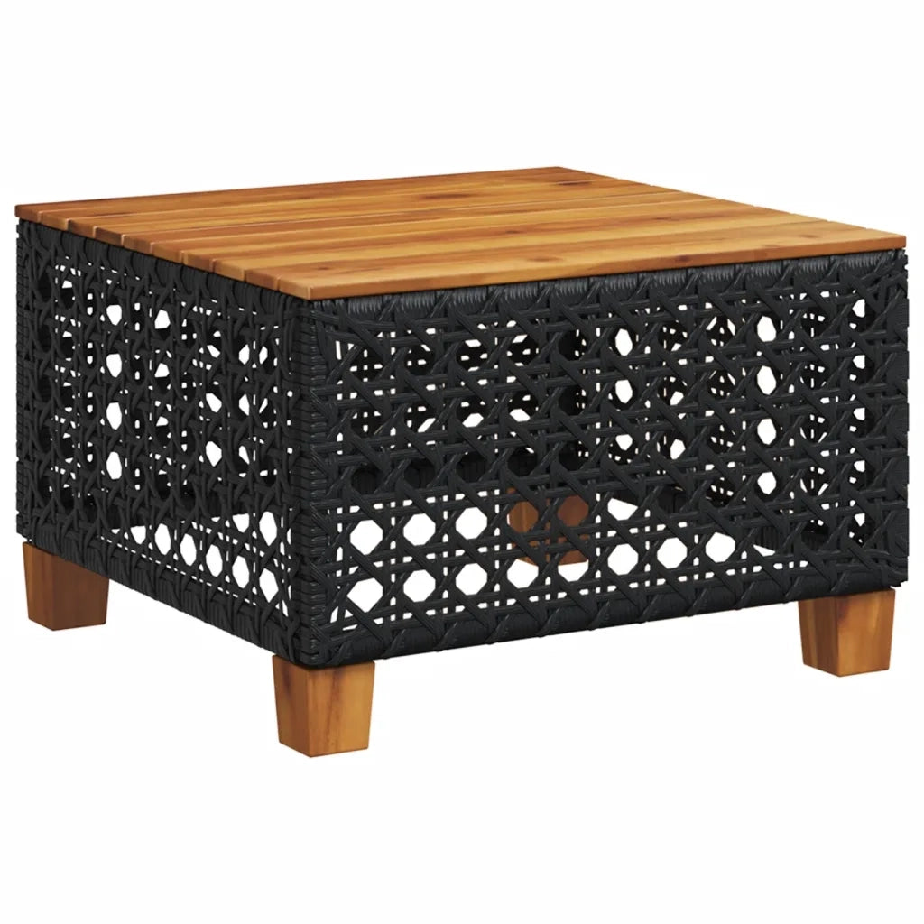 Set Divani da Giardino 5 pz con Cuscini in Polyrattan Nero