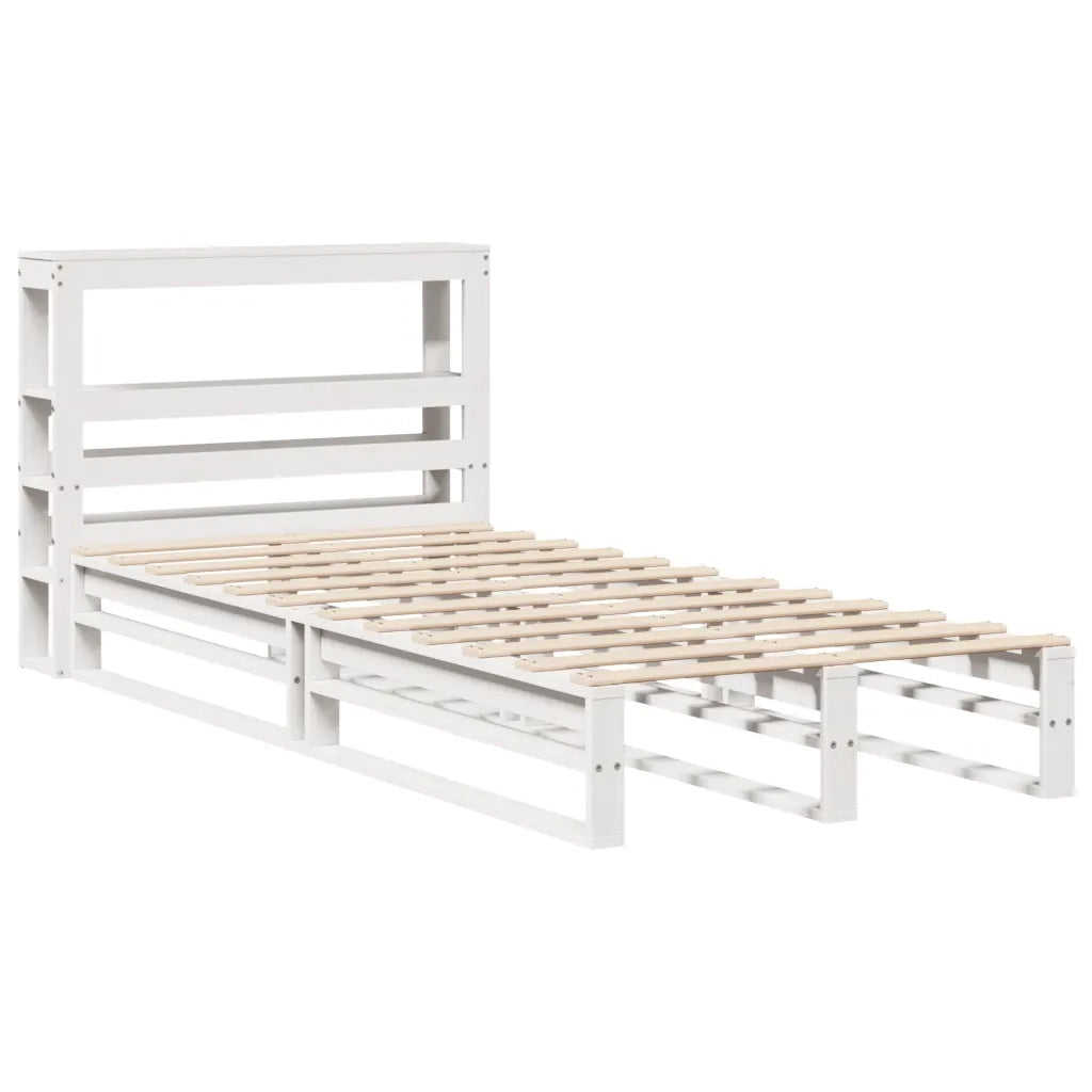 Letto senza Materasso Bianco 90x200 cm Legno Massello di Pino 3306487