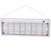 Zanzariera Elettrica Slim Anti Zanzare Mosche 2 Lampade UV LED 40W 65x26x6cm