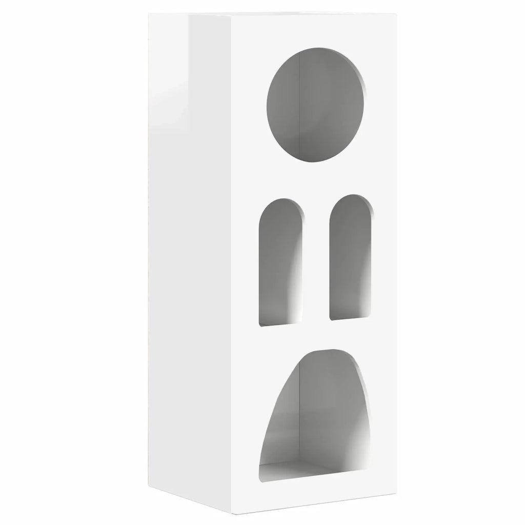 Credenza-Buffet-Armadio da cucina Bianco Lucido 40 x 35 x 100.5 cm Legno multistrato