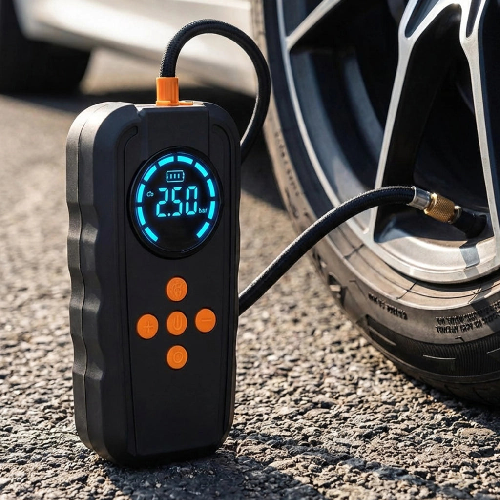 Avviatore per Batteria Auto con Compressore d'Aria e Lampada LED 6000mAh 14.8V Nero Avizar